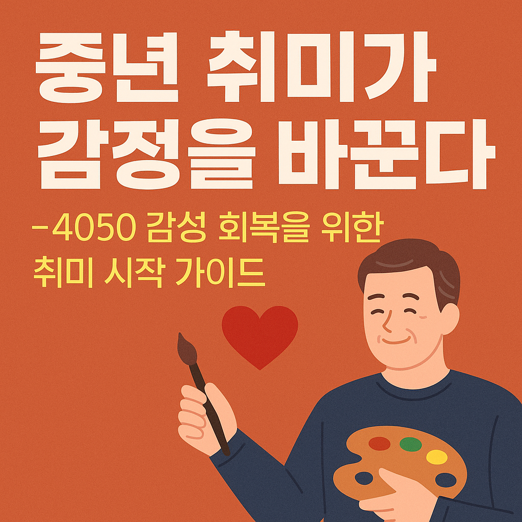 중년 취미가 감정을 바꾼다