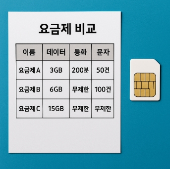 알뜰폰 요즘에 비교 이미지