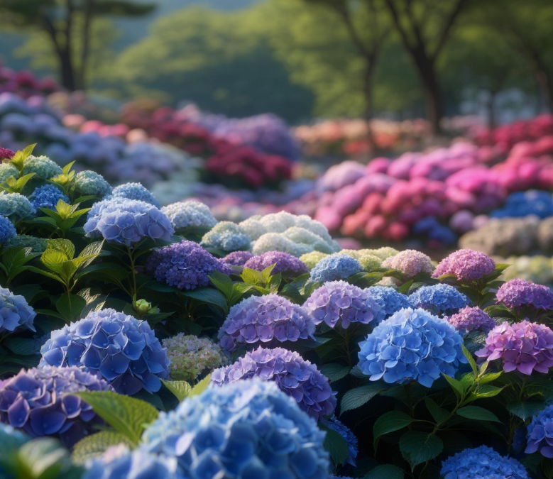 가평 양떼목장 수국축제 전경