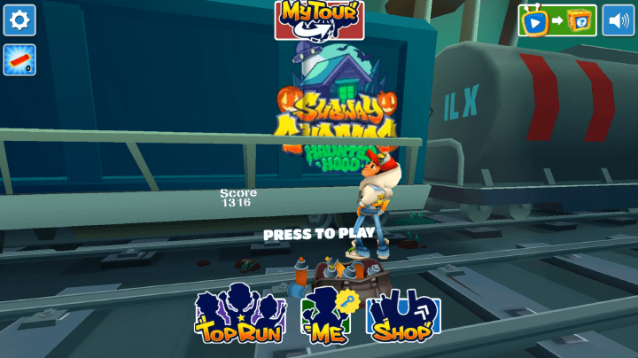 서브웨이-서퍼-헌티드-후드-무설치게임-메인-화면