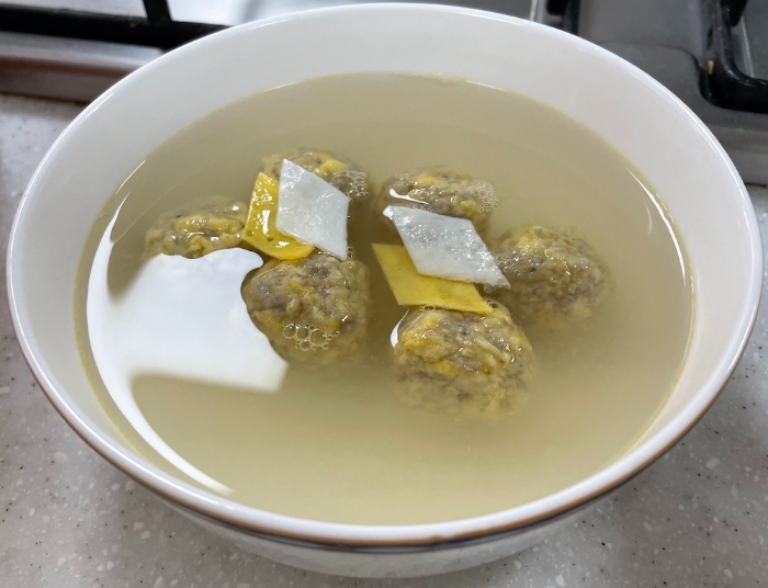 한식조리기능사 실기시험 준비 - 완자탕 - 완성 작품