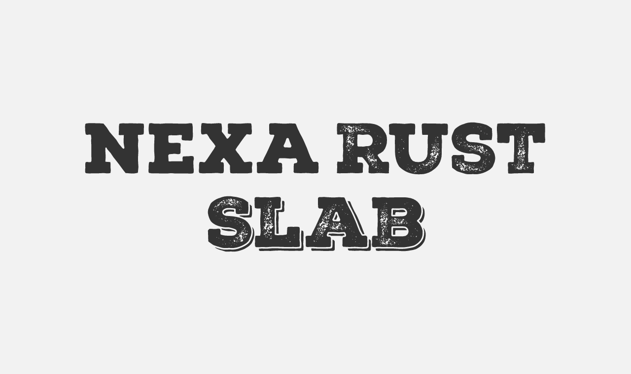 영문폰트 라틴폰트 Fontfabric Nexa Rust Slab 슬랩세리프 폰트패브릭 폰트 예시 이미지 1