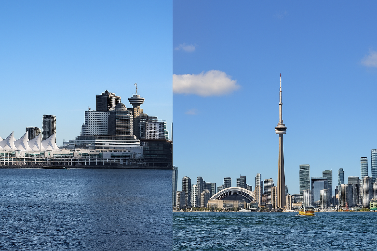 밴쿠버와 토론도의 정경