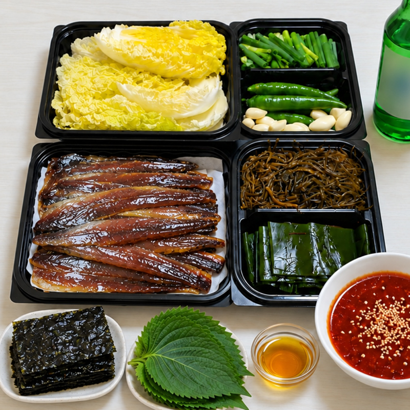 과메기 야채 세트