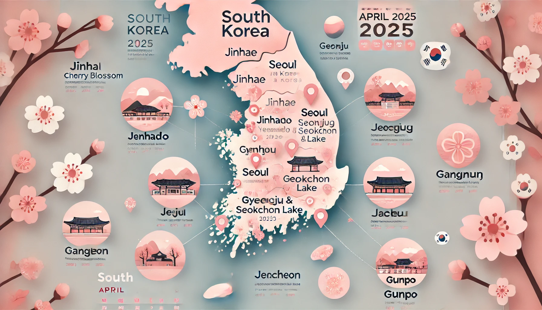전국 벚꽃 축제 장소 이미지