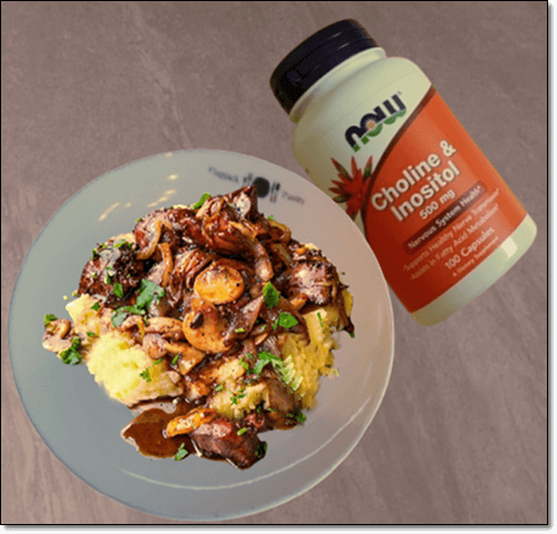 콜린이 풍부한 고기와 보충제