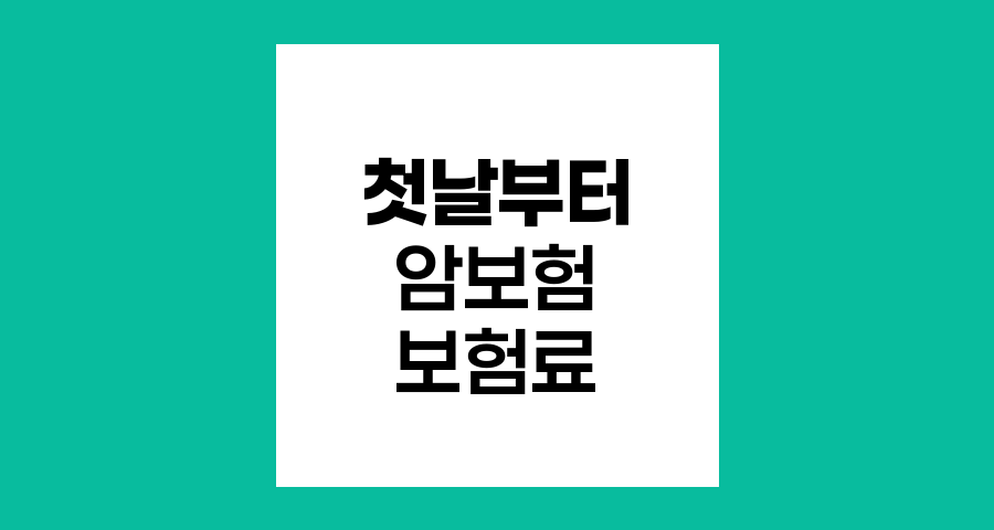 라이나생명 첫날부터 암보험 보험료 분석