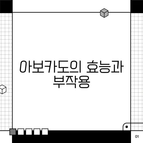 아보카도의 효능과 부작용