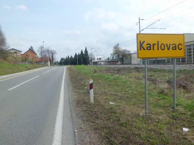 크로아티아 카를로바츠 이정표