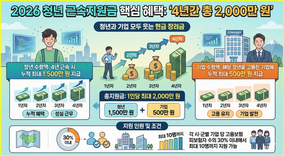 청년 근속지원금 신청방법 및 지원금 총정리