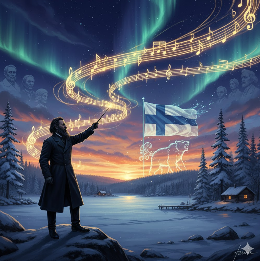 장 시벨리우스와 핀란디아 관련 그림