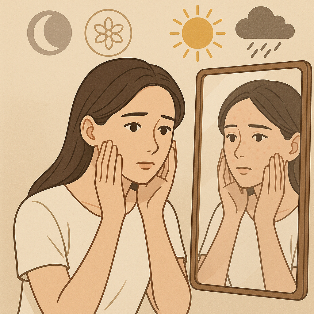 생리 주기와 피부 상태