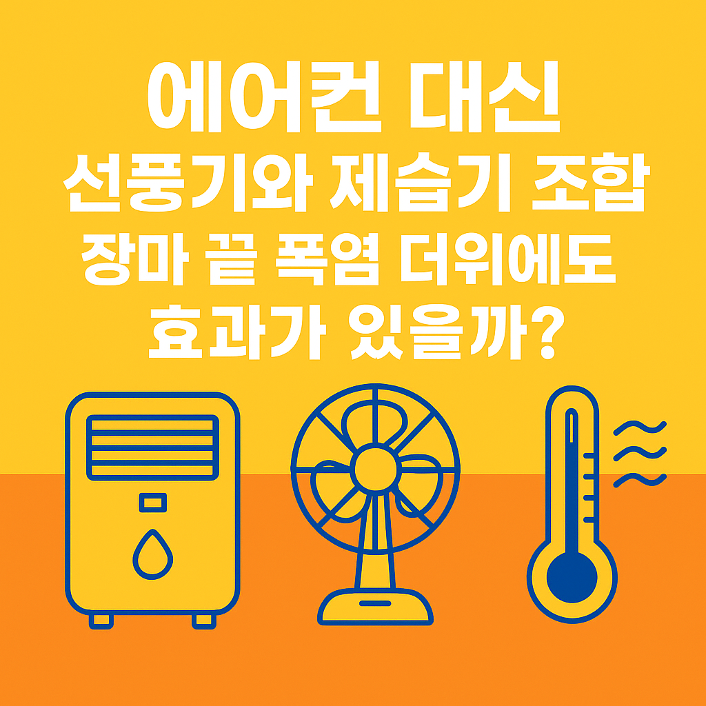 에어컨 대신 선풍기와 제습기 조합으로 장마 끝 폭염 더위에도 효과가 있을까?