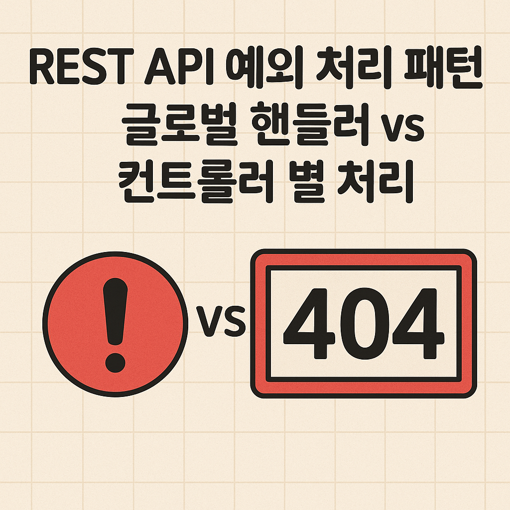 REST API 예외 처리 패턴 &ndash; 글로벌 핸들러 vs 컨트롤러 별 처리