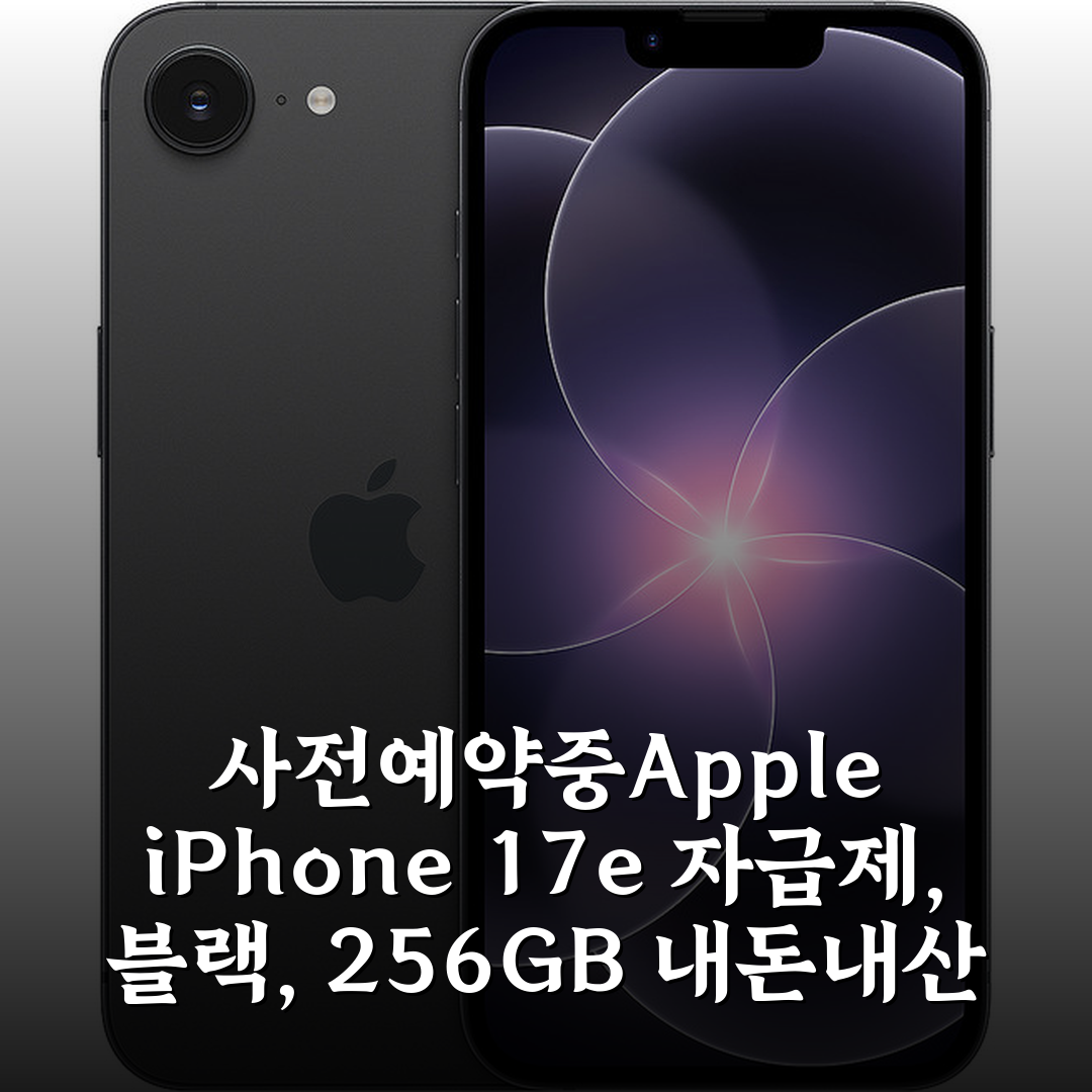 사전예약중Apple iPhone 17e 자급제, 블랙, 256GB 상세 보기