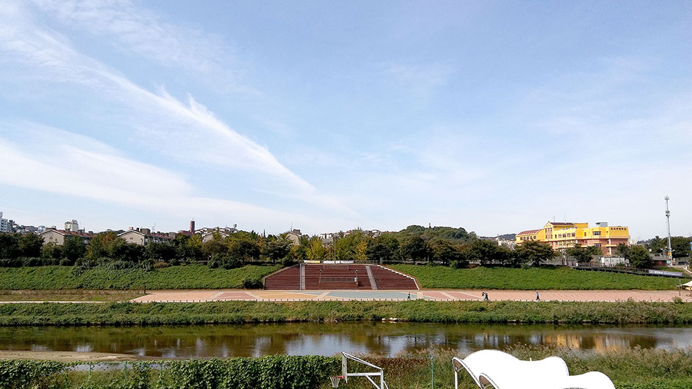 서울둘레길 안양천 '하얀 구름'