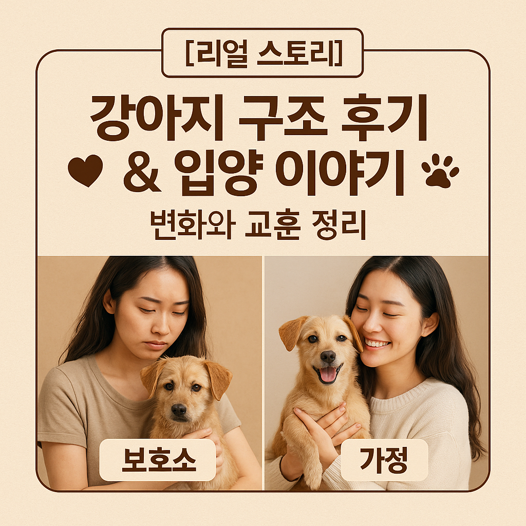 [리얼 스토리] 강아지 구조 후기 &amp; 입양 이야기 ｜ 변화와 교훈 정리