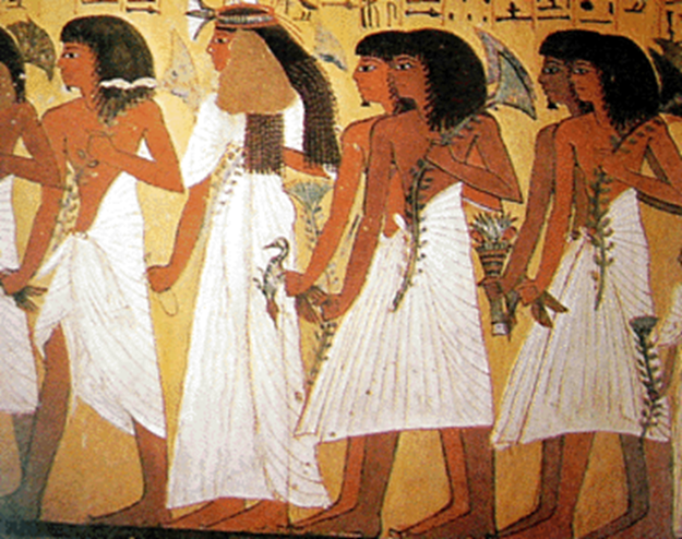 원전 1500년 테베의 무덤에서 발견된 이집트 의상