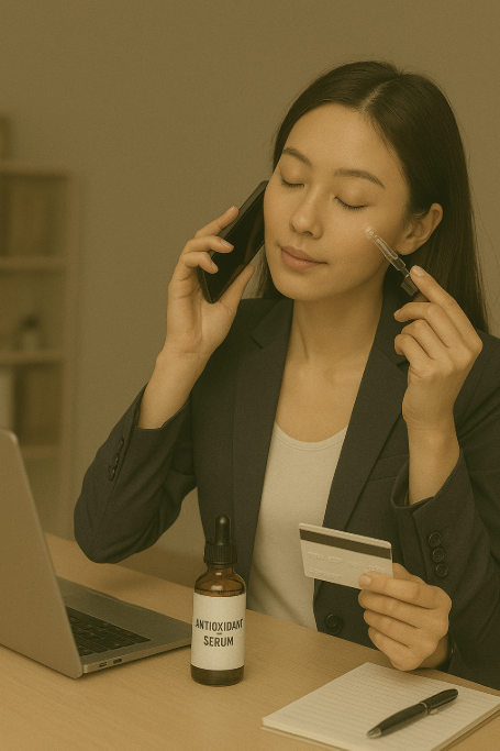 바쁜 직장인 피부 항산화법 사진