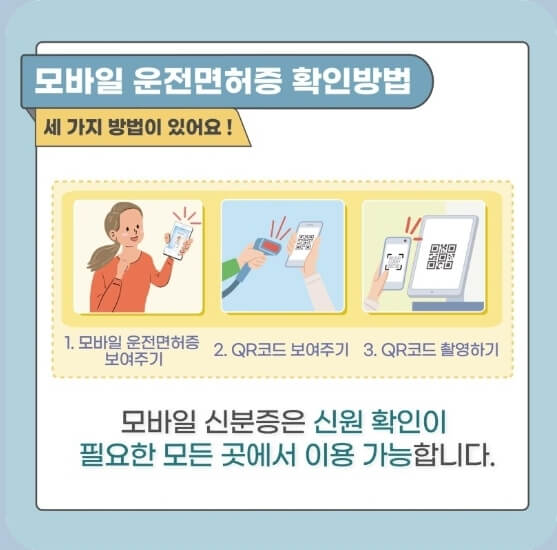 모바일운전면허증확인방법