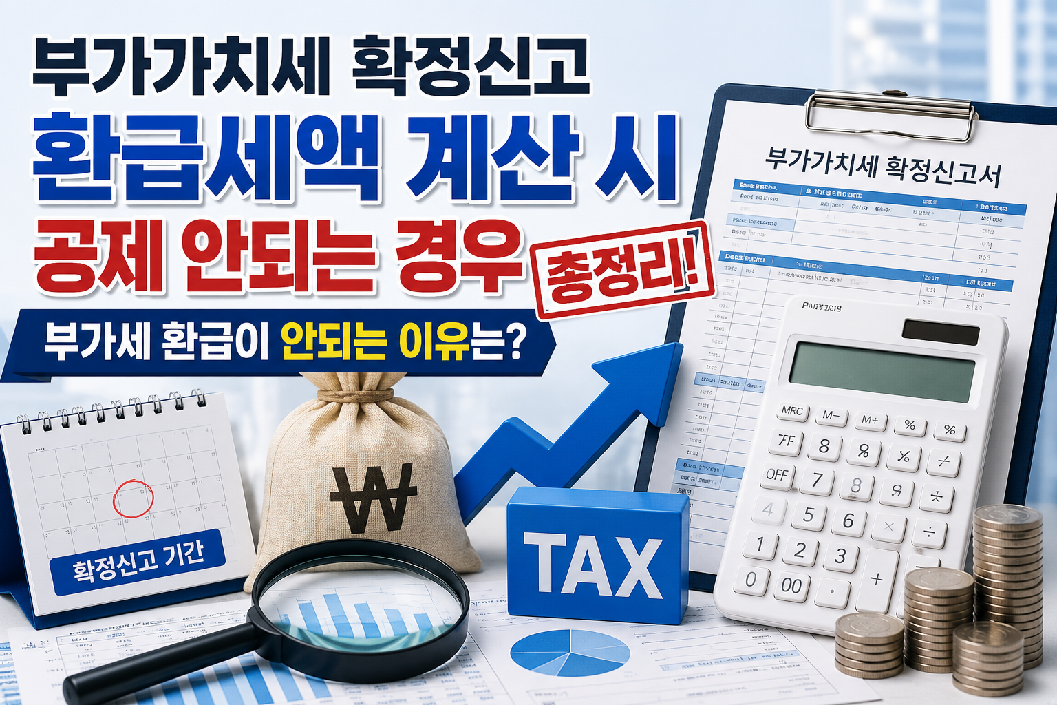 부가가치세 확정신고 환급세액 계산 시 공제 안되는 경우 총정리! 부가세 환급이 안되는 이유는? 관련 사진