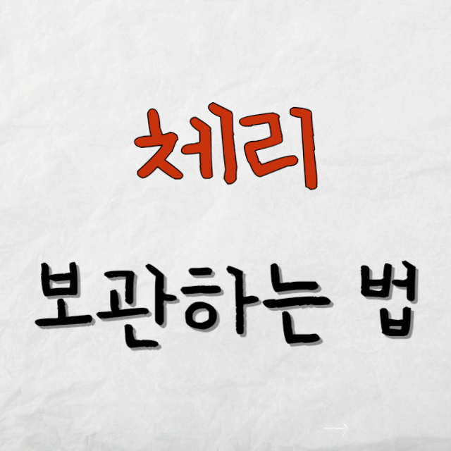 체리보관하는법