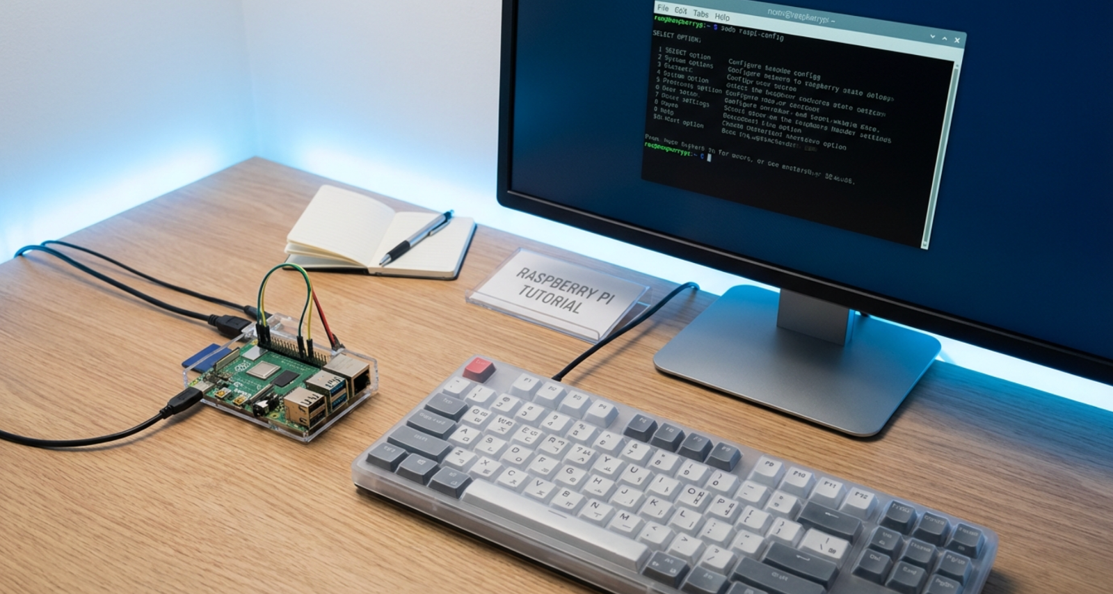 라즈베리파이에서 한글 입력 환경을 구축하는 과정을 시각화한 이미지입니다