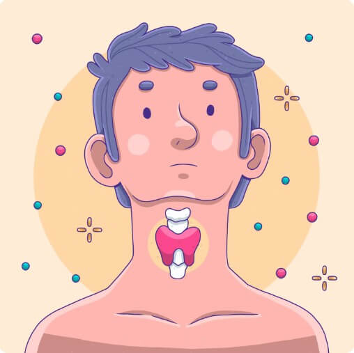 갑상선 기능 저하증에 걸린 남성