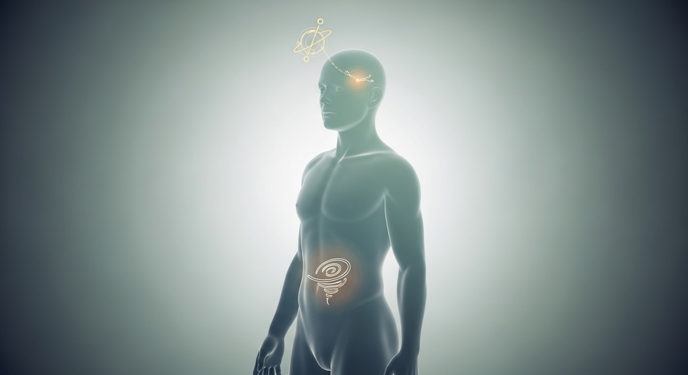 사람의-실루엣과-위,-머리,-소화기관-근처에-미묘한-아이콘이-있는-개념적-일러스트레이션으로,-메스꺼움이나-현기증과-같은-가벼운-부작용을-상징하고-있습니다.