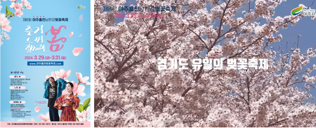 전국 벚꽃 봄축제 추천 Best 5- 여주흥천남한강벚꽃축제