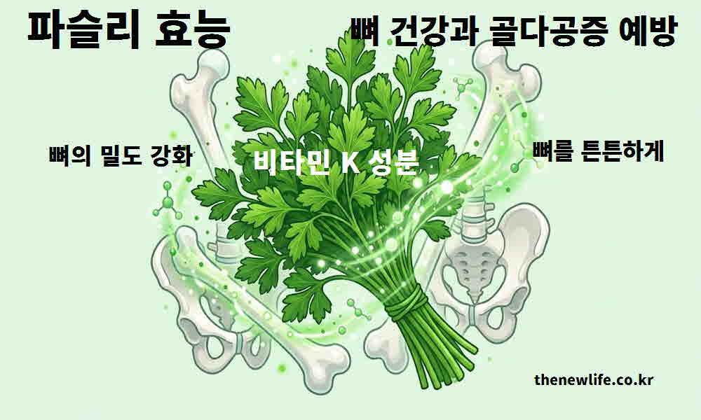 파슬리 효능 뼈 건강 골다공증 예방