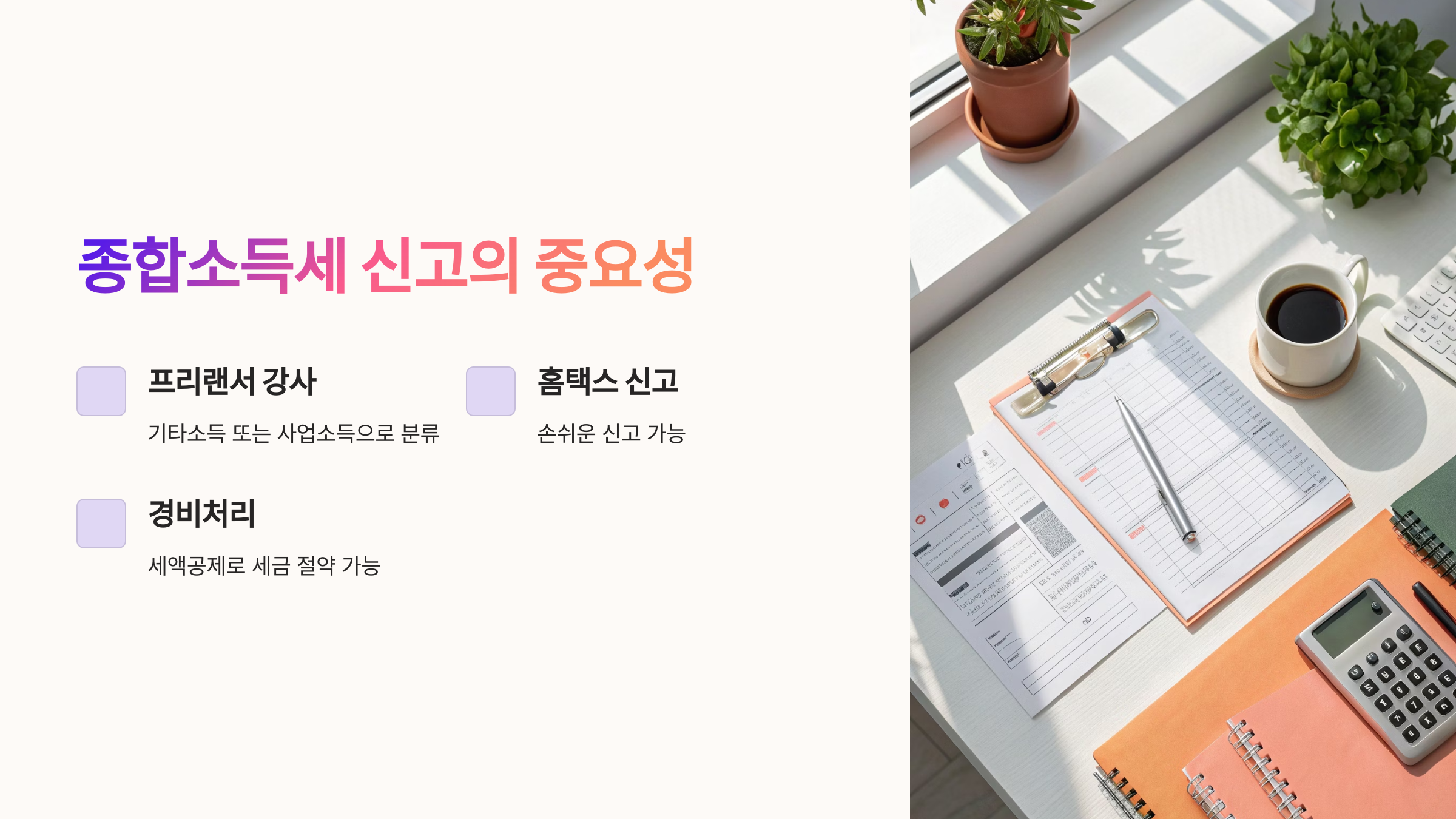 종합소득세 신고의 중요성