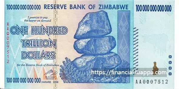 짐바브웨 100조 달러