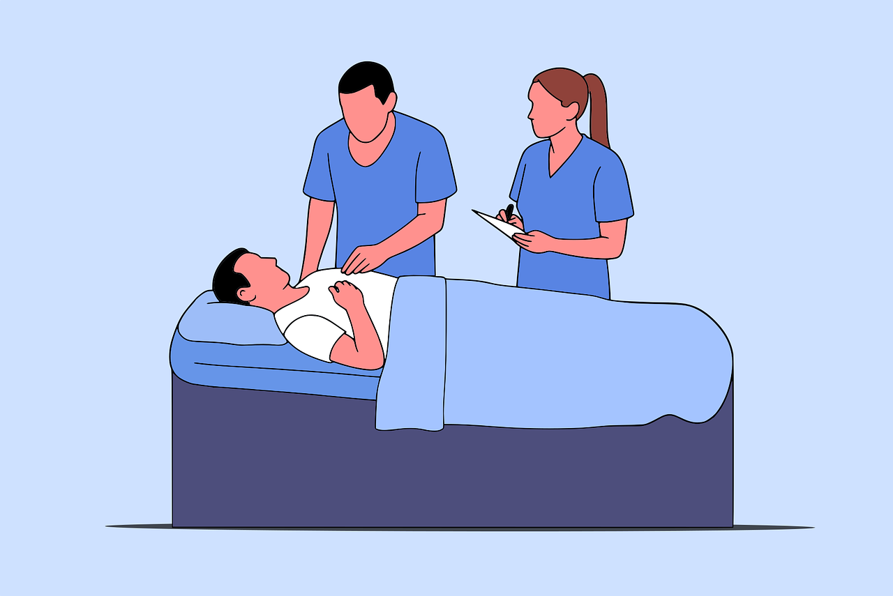 환자와 의료진과 관련된 사진