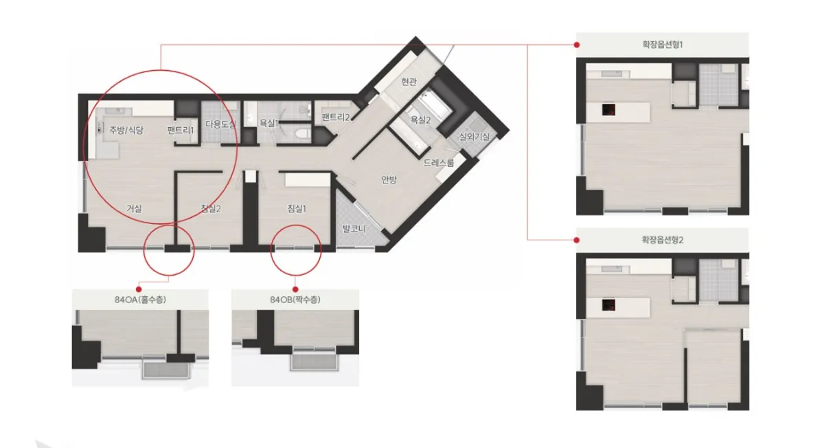 서울원아이파크-전용84-평면도-구조도면