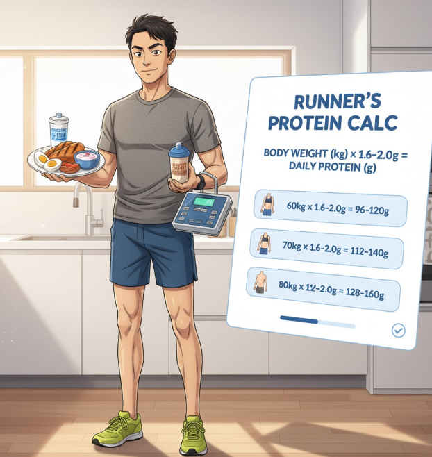 러너의 단백질 섭취 기준 체중별 계산법