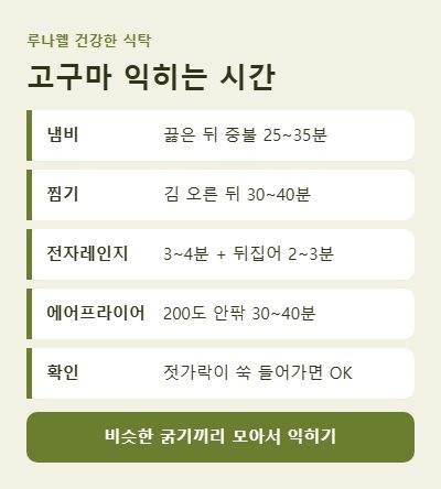 고구마 삶는 법