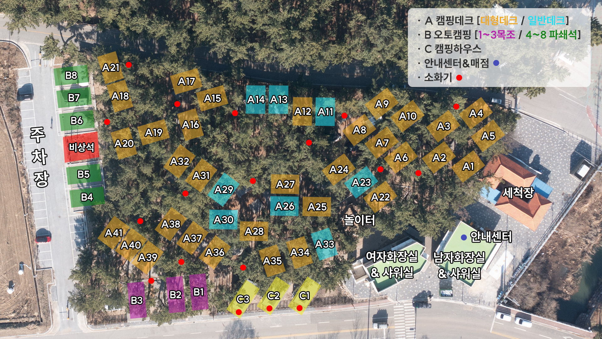 사이트 구역별 특징 한눈에 비교
