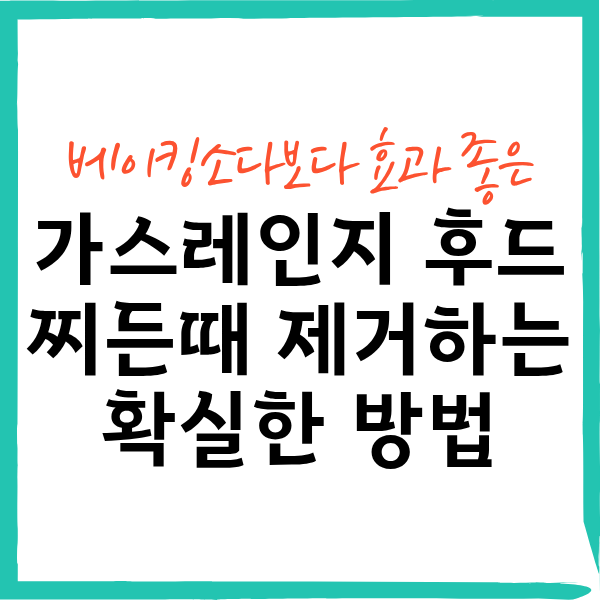 가스레인지 후드 기름때 제거 방법