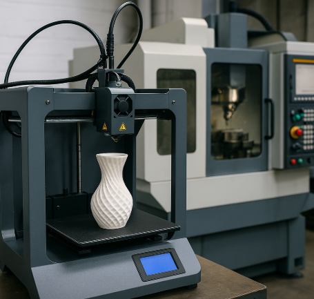 공작기계와 3d 프린터 관련사진