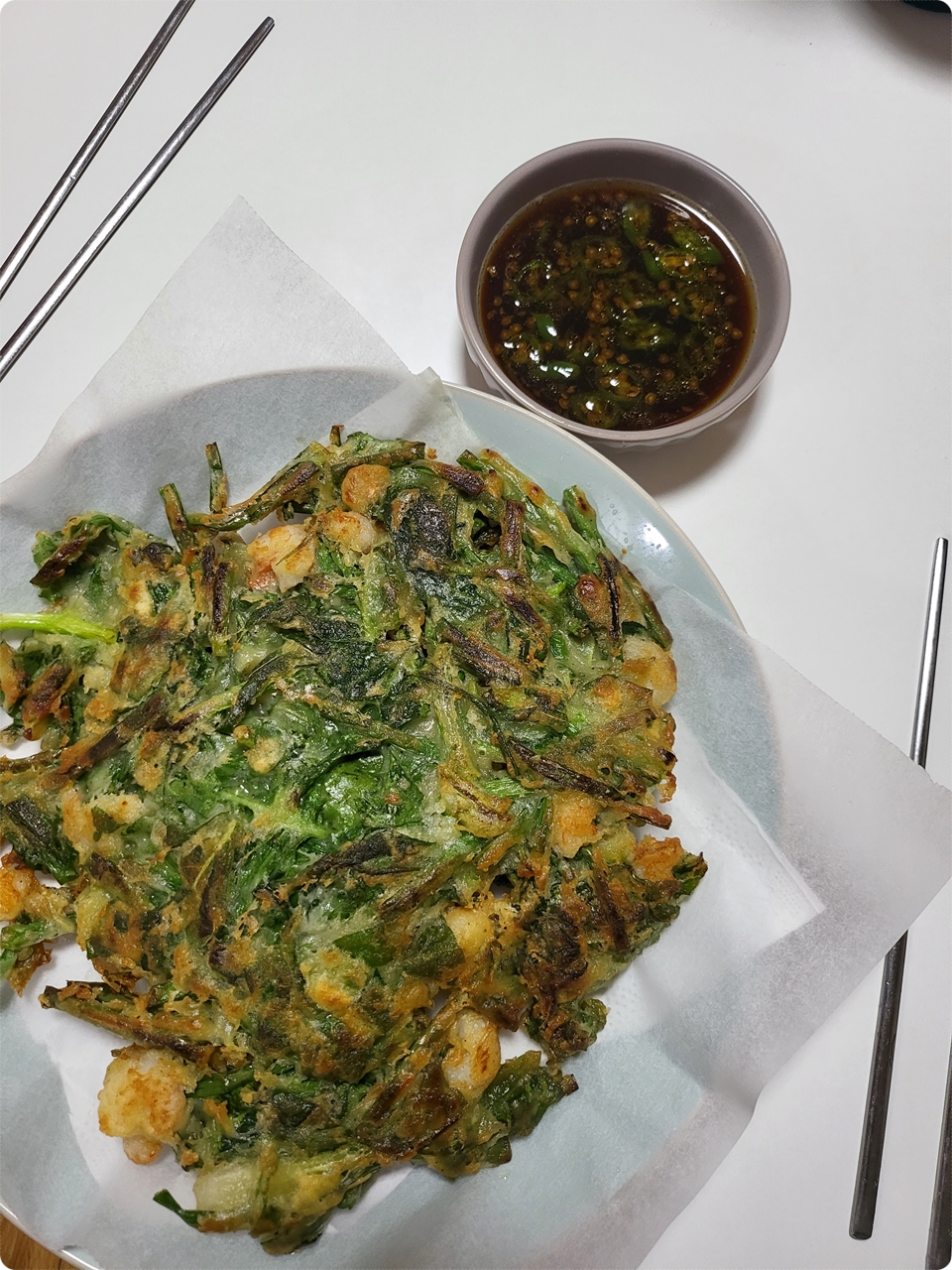 바삭 하게 잘 구워진 전
