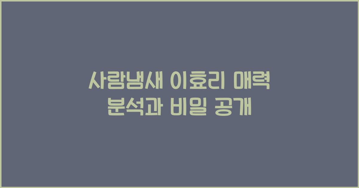 사람냄새 이효리