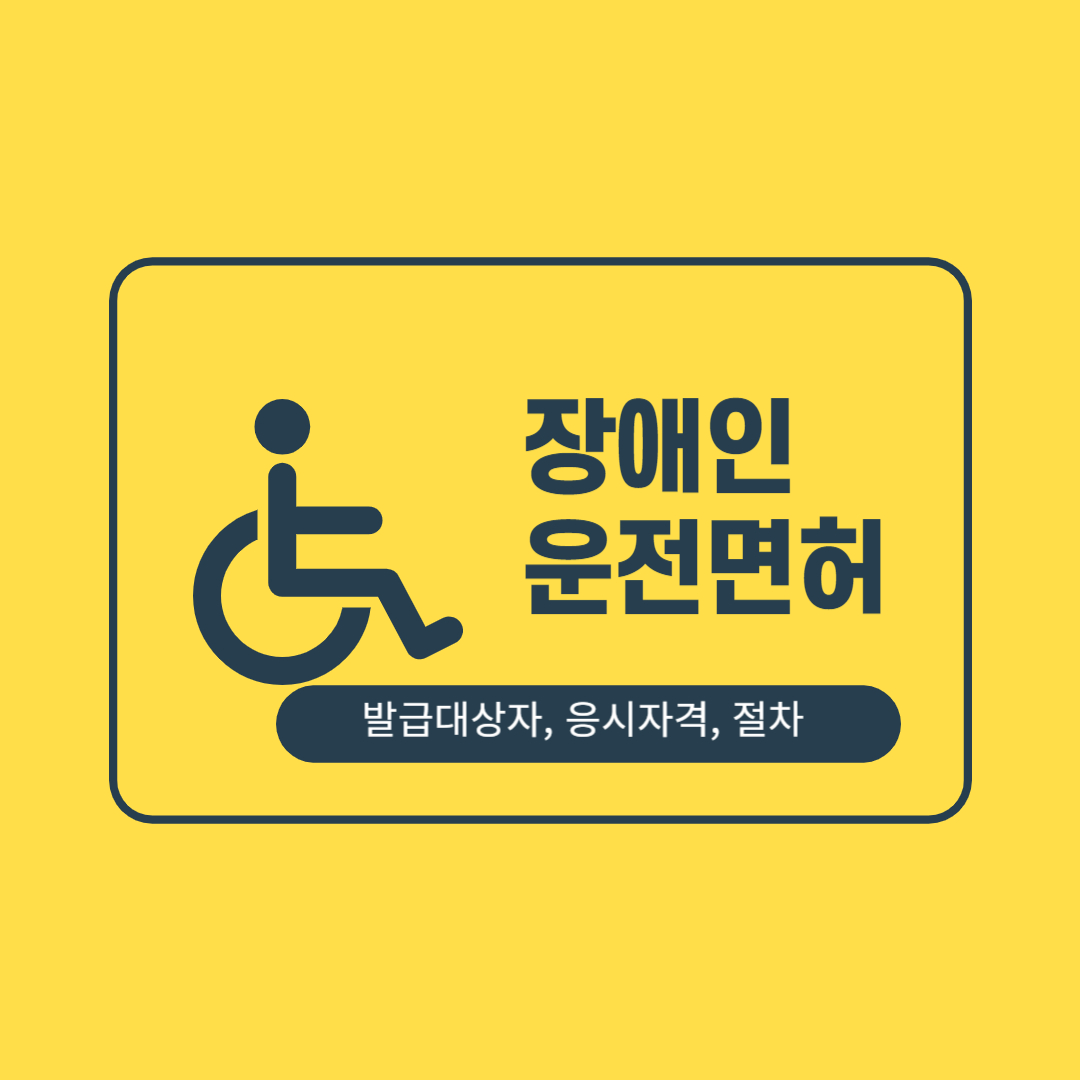 장애인 운전면허 응시자격, 절차