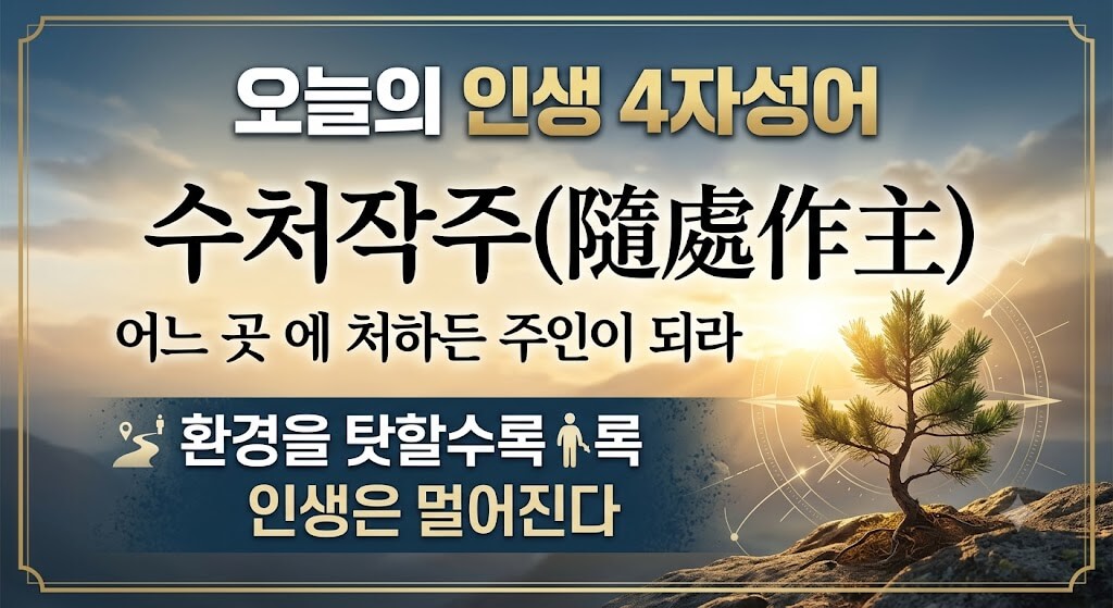 인생 사자성어 수처작주 이미지