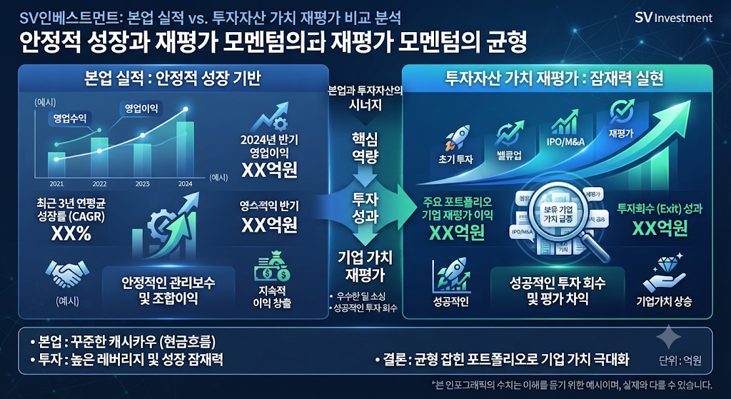 SV인베스트먼트 실적과 투자자산 가치 비교