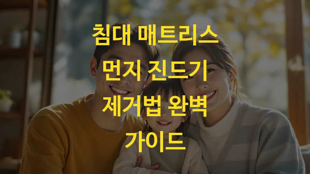 침대 매트리스 먼지 진드기 제거법 완벽 가이드