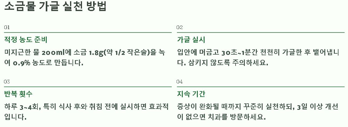 잇몸 염증 고름 치료 민간요법