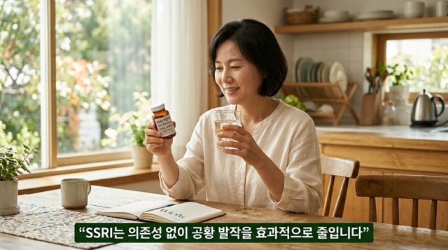 공황장애 SSRI 약물치료 처방 복용 방법 효과 설명 이미지"