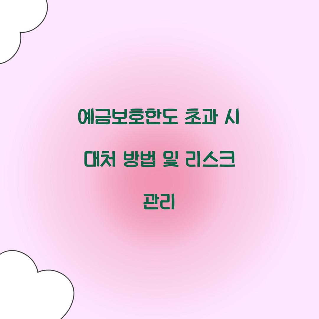 예금보호한도 초과