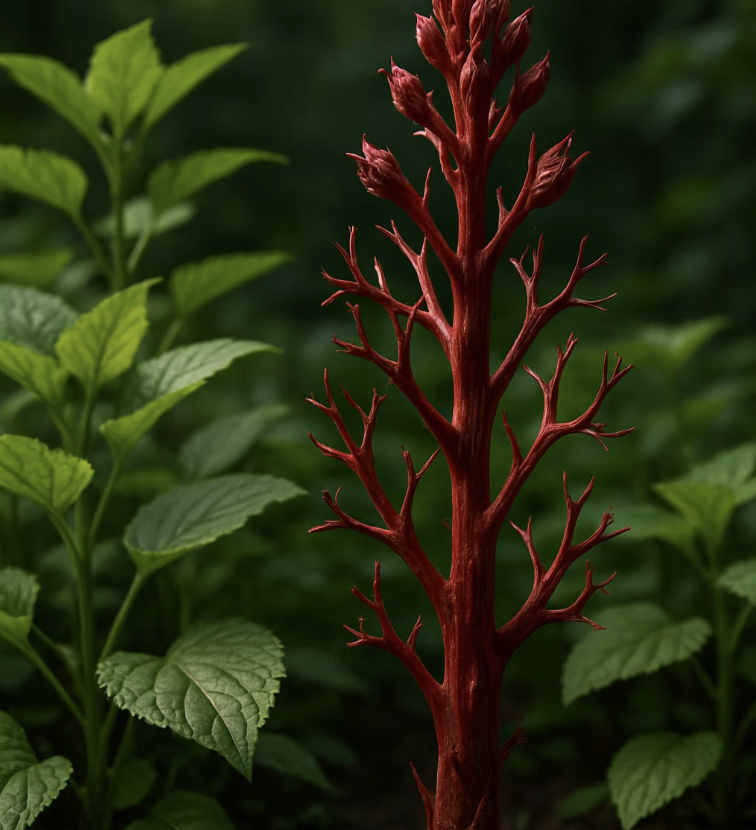 잎사귀 없는 식물의 비밀